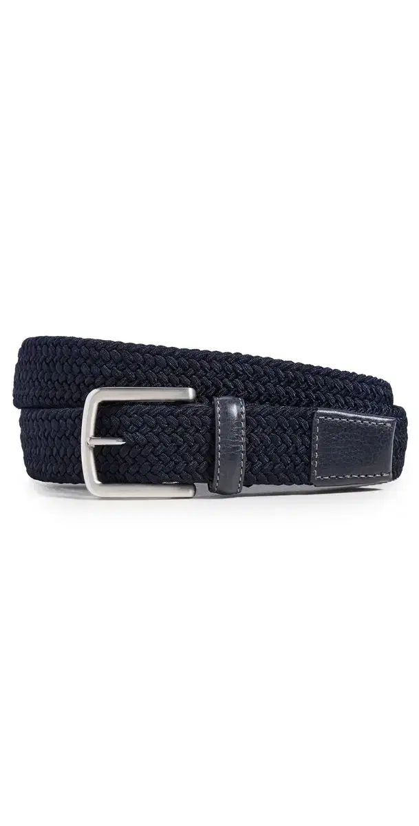 tretch Woven Belt Navy