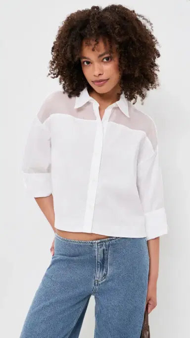 rag & bone Elly Shirt White M | Thumbnail 2