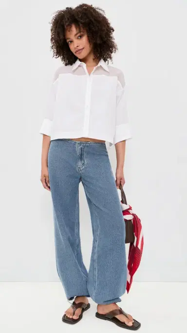 rag & bone Elly Shirt White M | Thumbnail 5