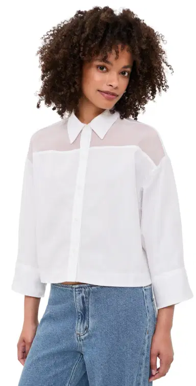 rag & bone Elly Shirt White M | Thumbnail 1