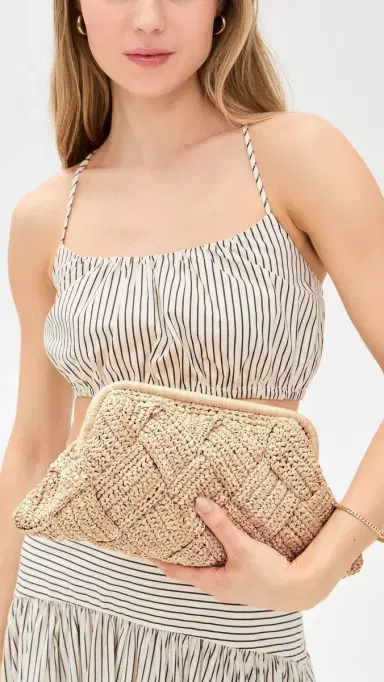 BTB Los Angeles GiGi Frame Clutch Natural One Size | Thumbnail 3 BTB Los Angeles GiGi Frame Clutch Natural One Size | Thumbnail 3
