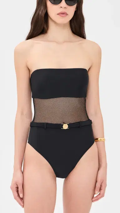 L'Agence Tory Mesh One Piece Black L | Thumbnail 5