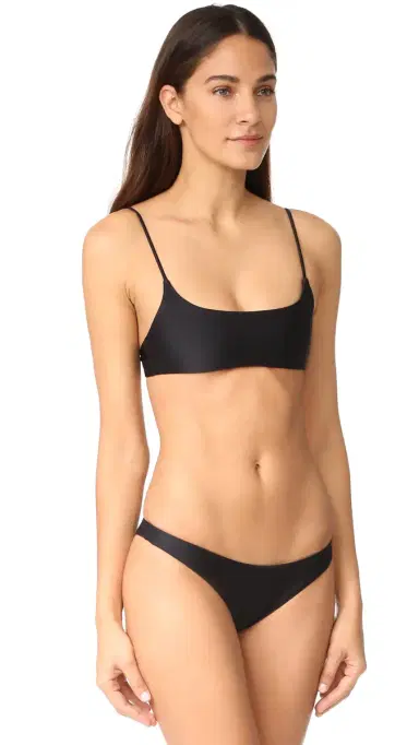 JADE SWIM Muse Scoop Bikini Top Black | Thumbnail 3