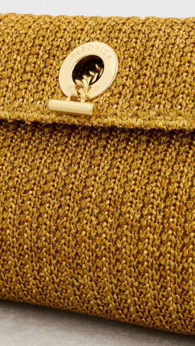 Veronica Beard Raffia Anchor Clutch Gold | Thumbnail 5