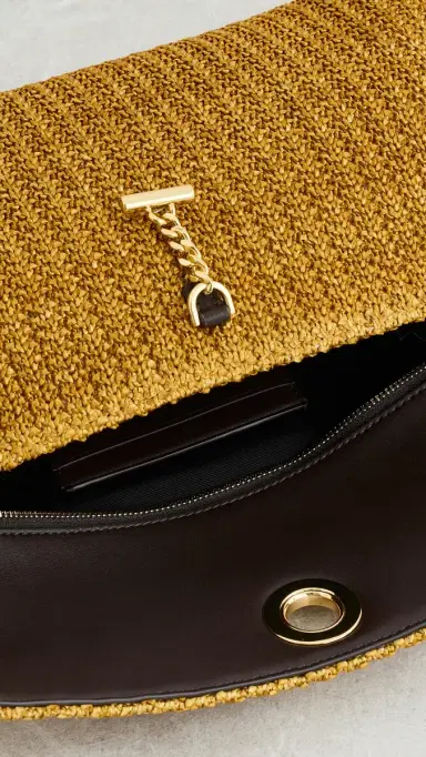 Veronica Beard Raffia Anchor Clutch Gold | Thumbnail 6