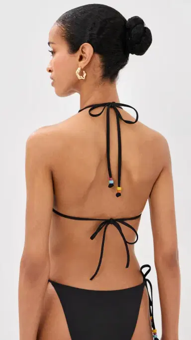 STAUD Lido Triangle Bikini Top Black | Thumbnail 4 STAUD Lido Triangle Bikini Top Black | Thumbnail 4
