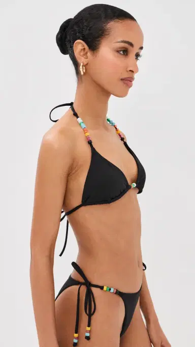 STAUD Lido Triangle Bikini Top Black | Thumbnail 5 STAUD Lido Triangle Bikini Top Black | Thumbnail 5