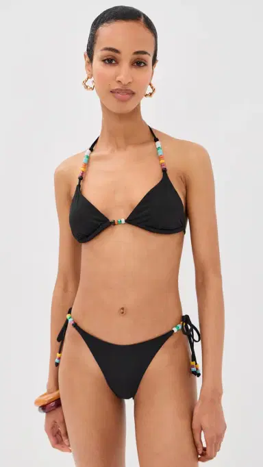 STAUD Lido Triangle Bikini Top Black | Thumbnail 6 STAUD Lido Triangle Bikini Top Black | Thumbnail 6