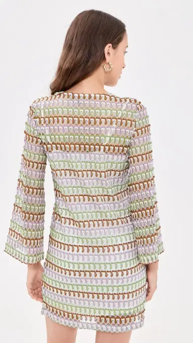 Veronica Beard Jean Novien Dress Deep Ochre/Dove Multi M | Thumbnail 3