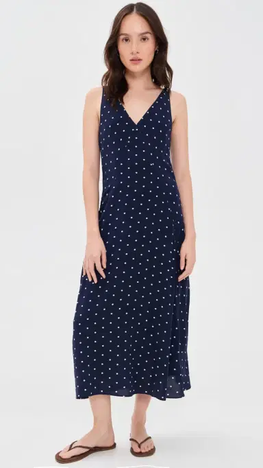 Alex Mill Flora Dress In Dot Navy/White M | Thumbnail 2