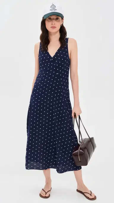 Alex Mill Flora Dress In Dot Navy/White M | Thumbnail 5