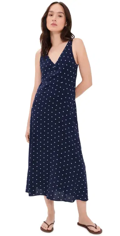 Alex Mill Flora Dress In Dot Navy/White M | Thumbnail 1