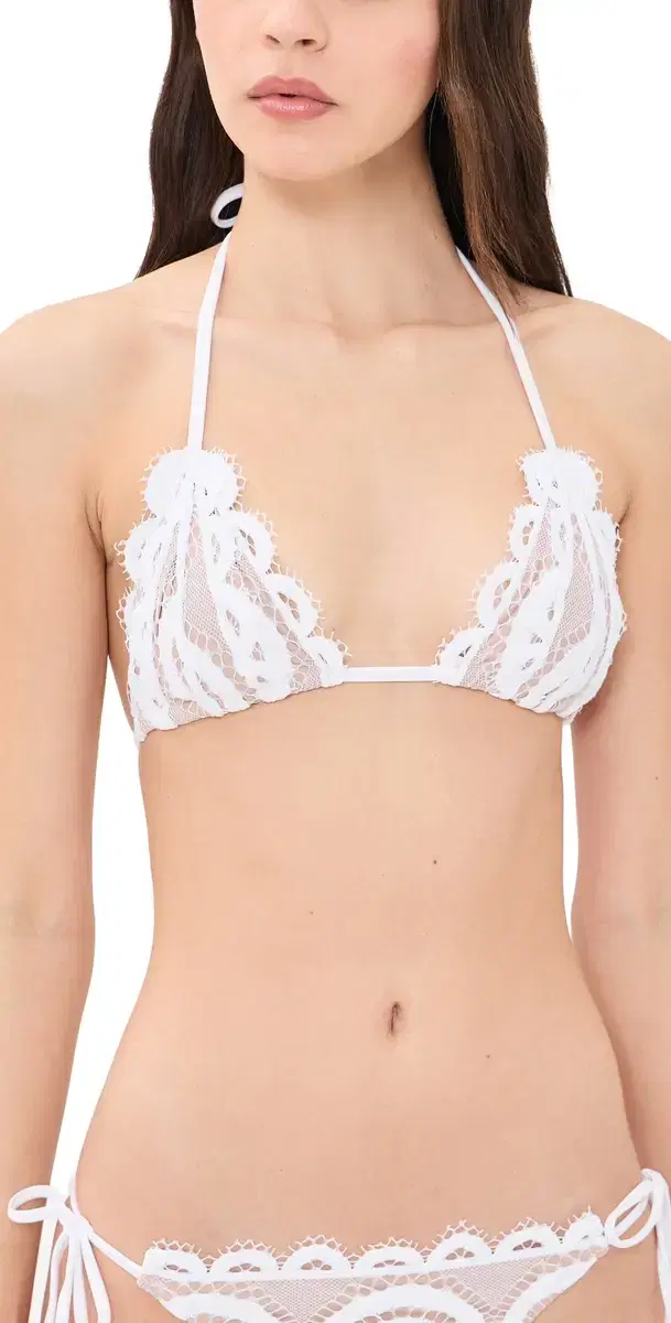 PQ Swim White ace Triangle Top White