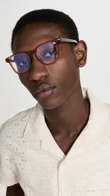 The Book Club Twelve Hungry Bens Blue Light Glasses Clay Spruce One Size | Thumbnail 4