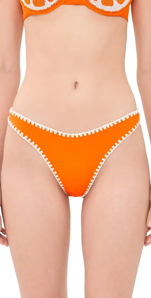 Leslie Amon Orange Slice Bikini Bottoms Orange