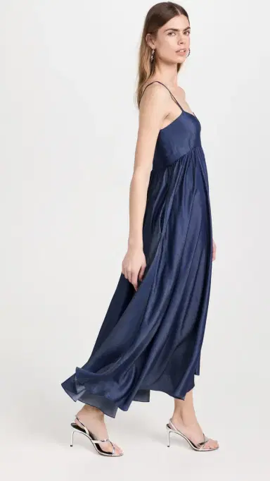 Azeeza Rachel Midi Dress Dark Denim | Thumbnail 4 Azeeza Rachel Midi Dress Dark Denim | Thumbnail 4