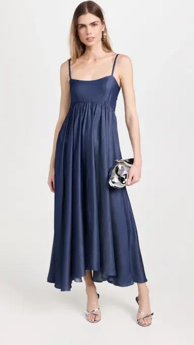 Azeeza Rachel Midi Dress Dark Denim | Thumbnail 5 Azeeza Rachel Midi Dress Dark Denim | Thumbnail 5
