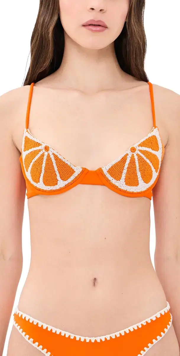Orange lice Bikini Top Orange