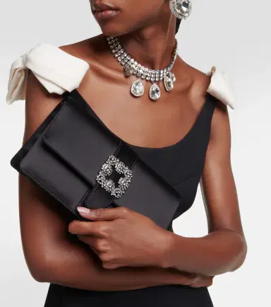 Manolo Blahnik Capri embellished satin clutch | Thumbnail 2 Manolo Blahnik Capri embellished satin clutch | Thumbnail 2