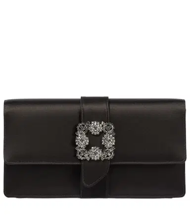 Manolo Blahnik Capri embellished satin clutch | Thumbnail 1 Manolo Blahnik Capri embellished satin clutch | Thumbnail 1