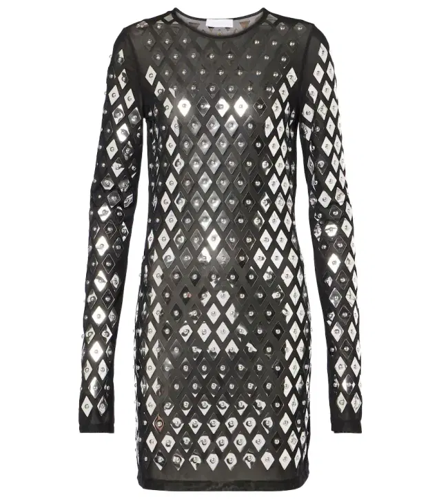 Rabanne Studded jersey minidress