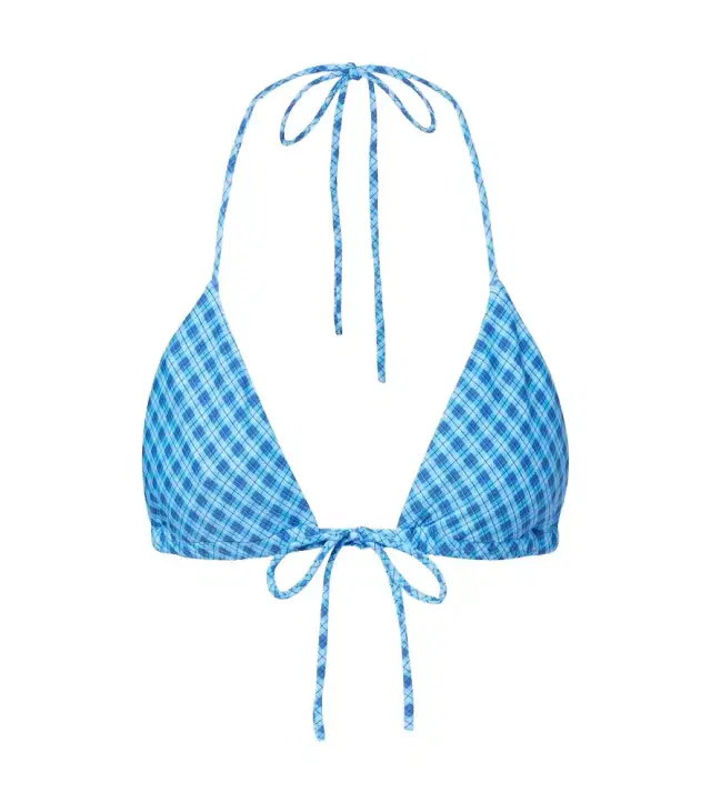 Montce Emma plaid bikini top