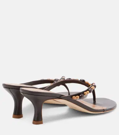 Staud Freja beaded leather thong sandals | Thumbnail 2
