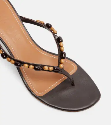Staud Freja beaded leather thong sandals | Thumbnail 3