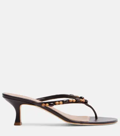 Staud Freja beaded leather thong sandals | Thumbnail 4