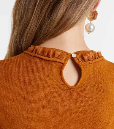 SHUSHU/TONG Lace-trimmed linen top | Thumbnail 2 SHUSHU/TONG Lace-trimmed linen top | Thumbnail 2