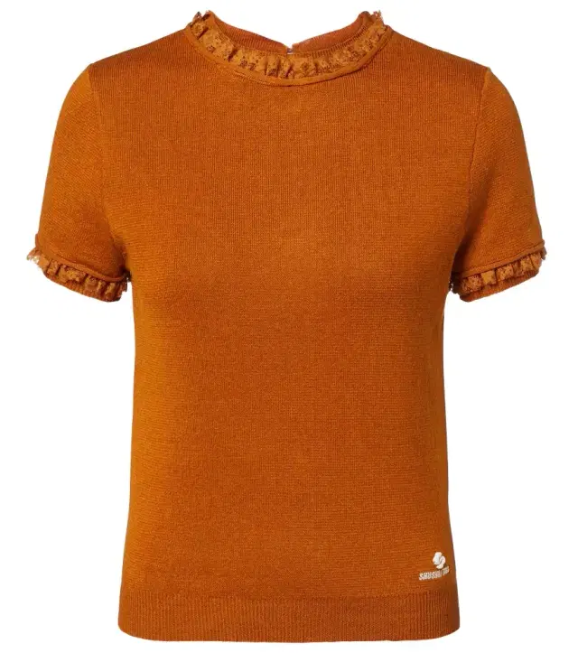 ace-trimmed linen top