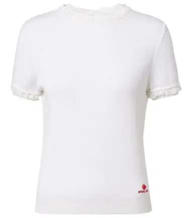 SHUSHU/TONG Lace-trimmed linen top | Thumbnail 1 SHUSHU/TONG Lace-trimmed linen top | Thumbnail 1