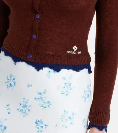 SHUSHU/TONG Distressed wool cardigan | Thumbnail 2