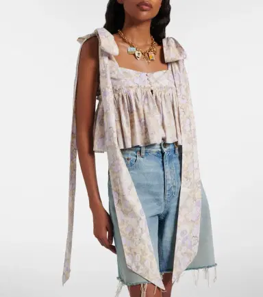 Chloé Chloé Floral cotton top | Thumbnail 6 Chloé Chloé Floral cotton top | Thumbnail 6