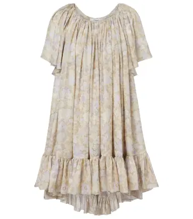 Chloé Chloé Floral ruffled silk charmeuse minidress | Thumbnail 1