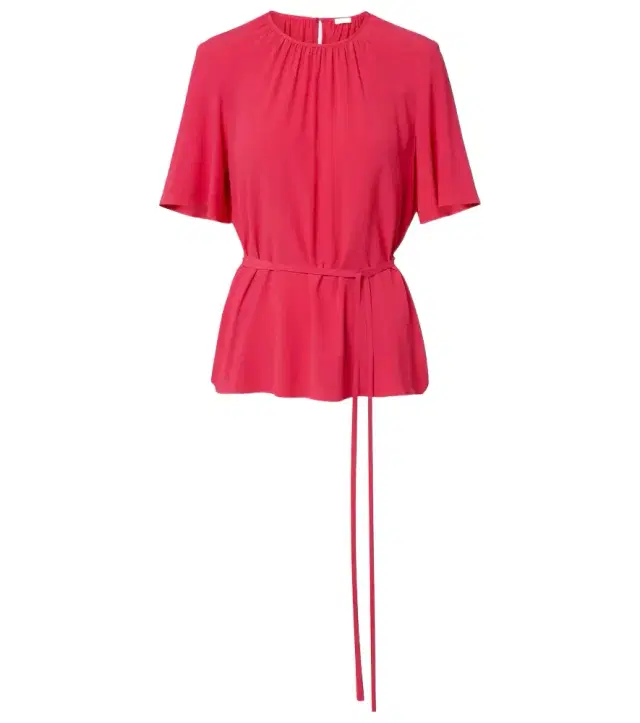 Joseph Libby belted crêpe blouse