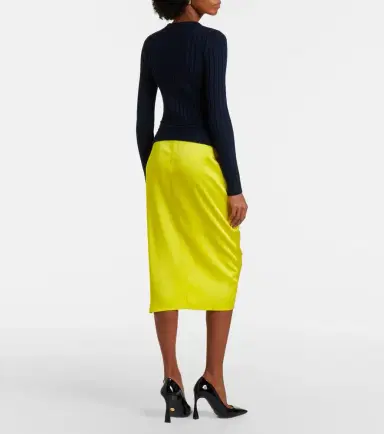 Stella McCartney Draped satin pencil skirt | Thumbnail 2 Stella McCartney Draped satin pencil skirt | Thumbnail 2