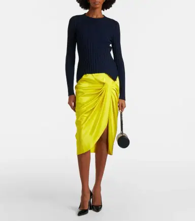 Stella McCartney Draped satin pencil skirt | Thumbnail 5 Stella McCartney Draped satin pencil skirt | Thumbnail 5