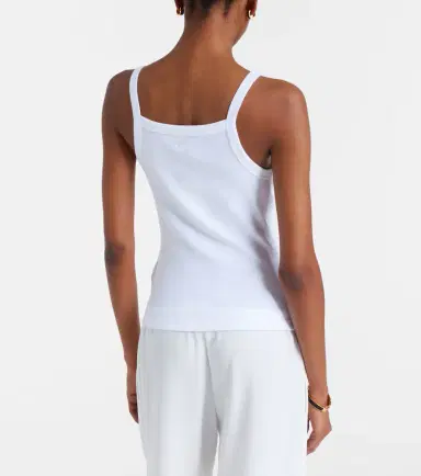 LESET Nando cotton jersey tank top | Thumbnail 3