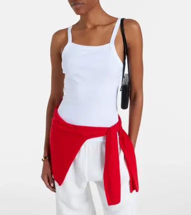 LESET Nando cotton jersey tank top | Thumbnail 5