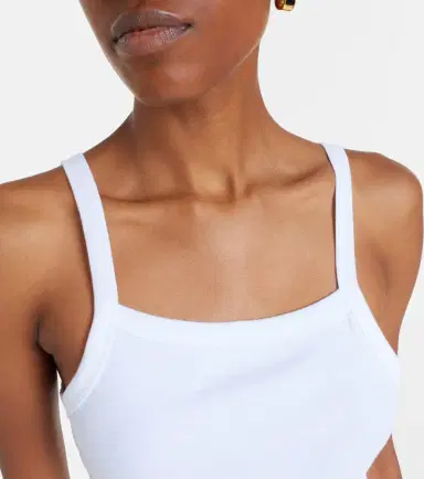 LESET Nando cotton jersey tank top | Thumbnail 6