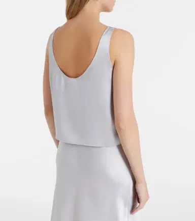 LESET Barb satin tank top | Thumbnail 2