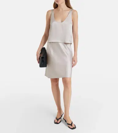LESET Barb satin tank top | Thumbnail 5