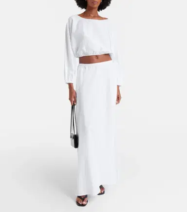 LESET Yoko cotton maxi skirt | Thumbnail 4