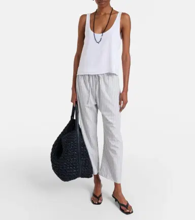Leset Yoshi striped cotton-blend wide-leg pants | Thumbnail 5 Leset Yoshi striped cotton-blend wide-leg pants | Thumbnail 5