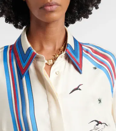 ALÉMAIS Alémais Printed silk satin shirt | Thumbnail 6 ALÉMAIS Alémais Printed silk satin shirt | Thumbnail 6