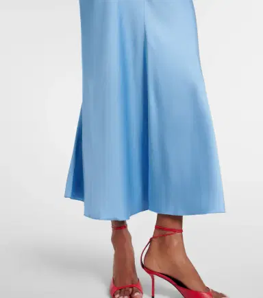 Victoria Beckham Gathered satin midi dress | Thumbnail 5