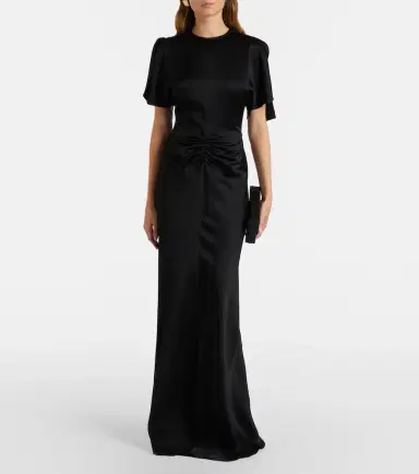 Victoria Beckham Isabella gathered satin gown | Thumbnail 4