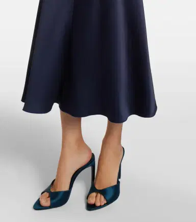 Victoria Beckham Bela gathered satin midi dress | Thumbnail 4