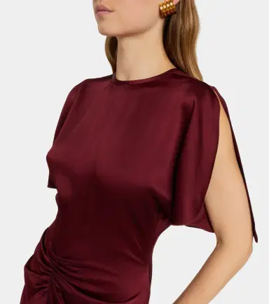 Victoria Beckham Isabella gathered satin gown | Thumbnail 2
